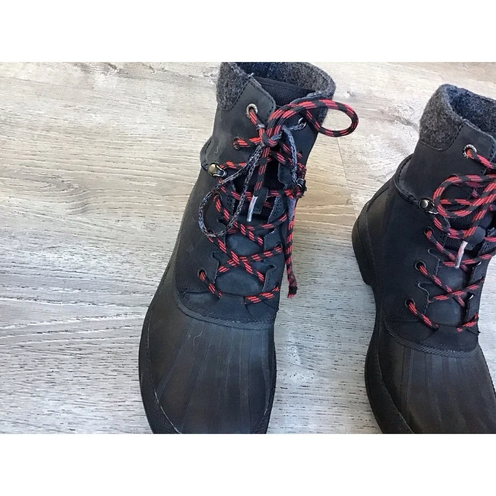 Sperry Gloucester Cold Bay Mens Size 10.5 M Duck Boots Black Boots STS14381